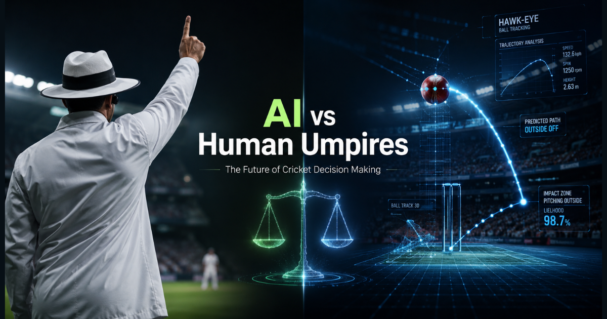 Can AI replace cricket umpires? From DRS and Hawk-Eye to the augmented umpire model — here's an honest, experience-based look at where cricket officiating is really headed.