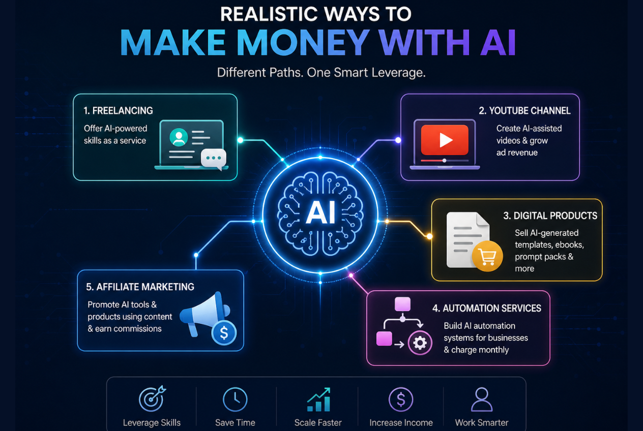 different ways to make money with AI