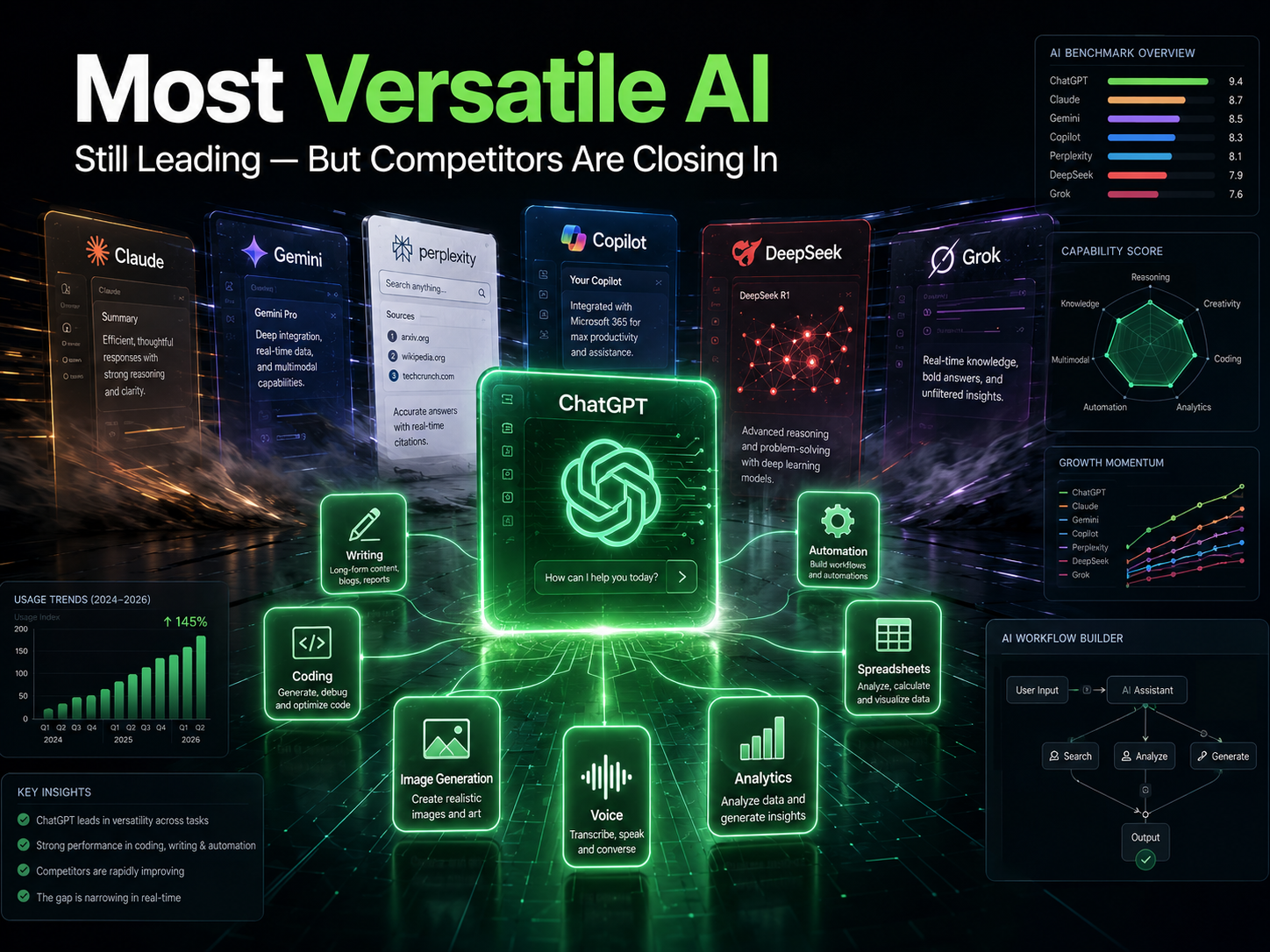 ChatGPT Still the Most Versatile Option, But No Longer Unchallenged