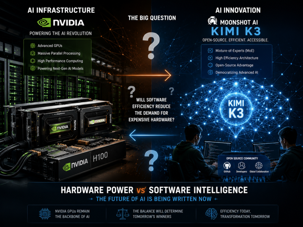 Comparison between Moonshot AI Kimi K3 and Nvidia AI infrastructure