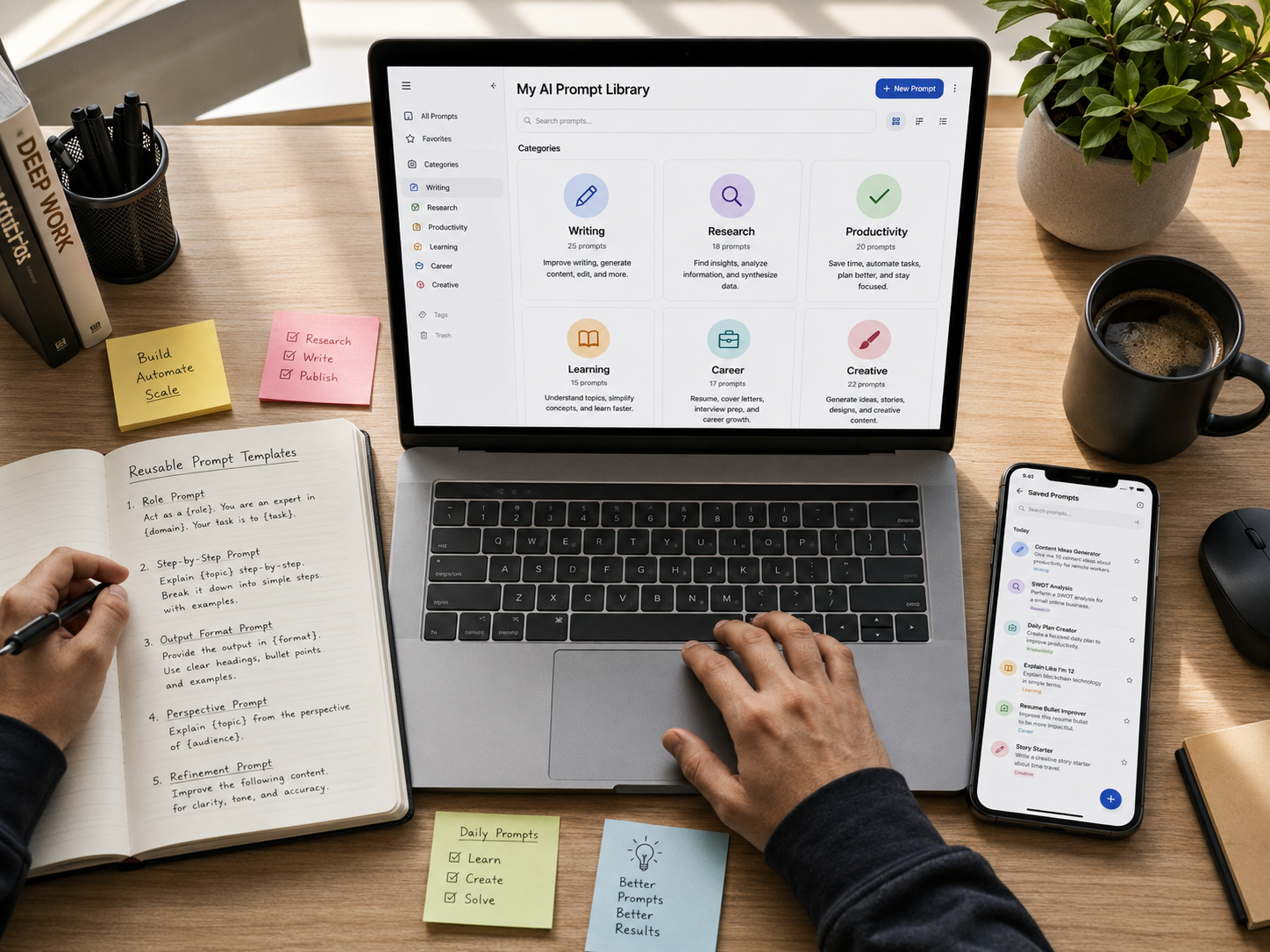 Build a personal library of reusable AI prompts