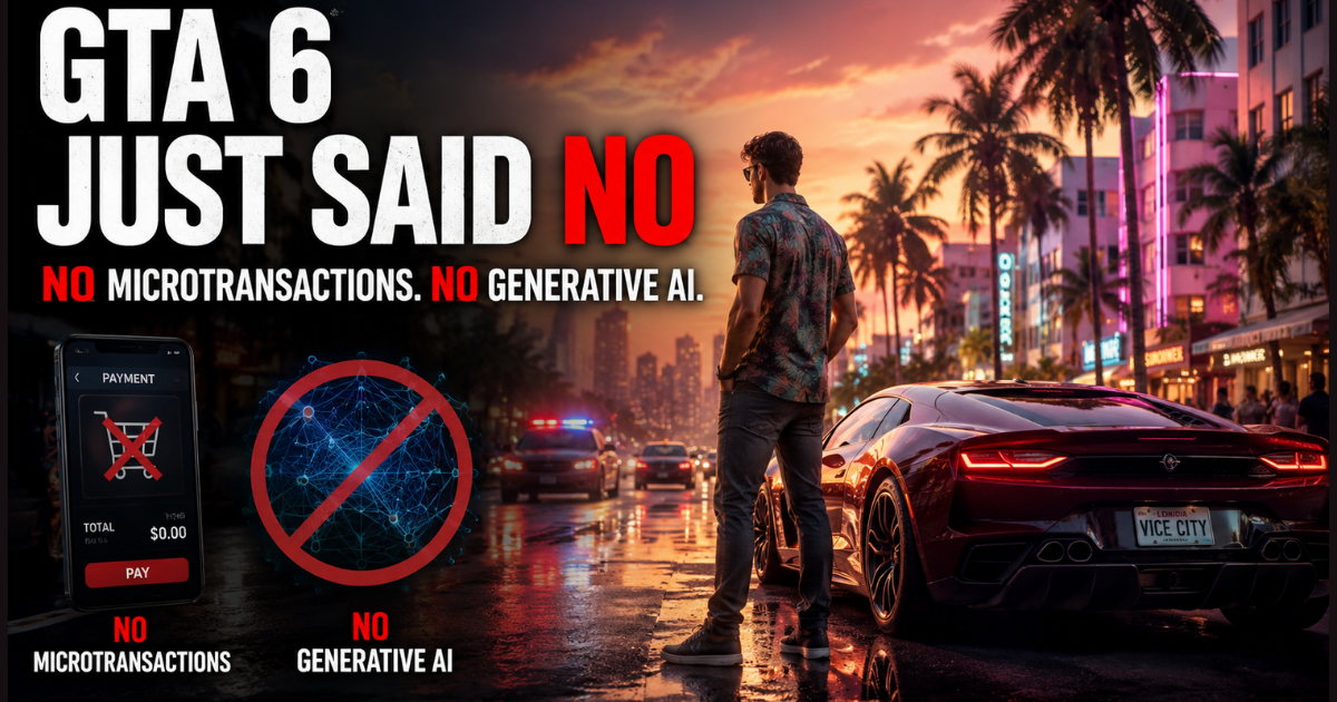 GTA 6 Just Said No to Microtransactions and Generative AI