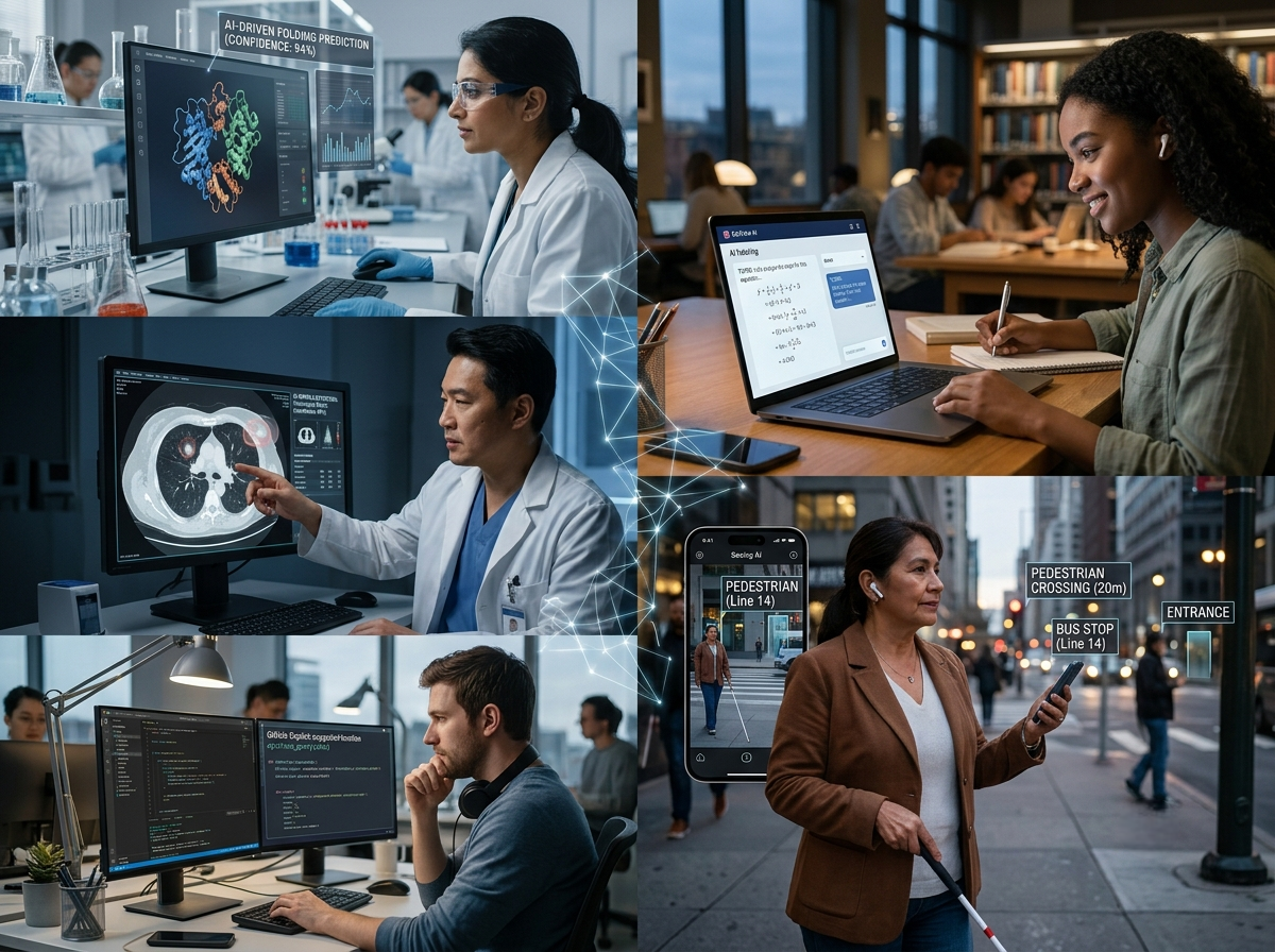 Show real-world benefits of artificial intelligence