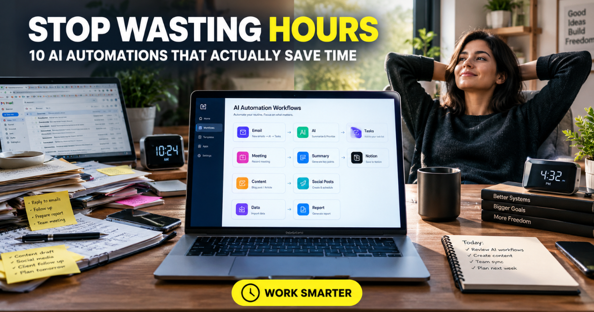 Stop Wasting Hours 10 AI Automation Workflows That Actually Save Time